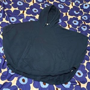 TOPMAN Oversized Hoodie Poncho in navy blue
